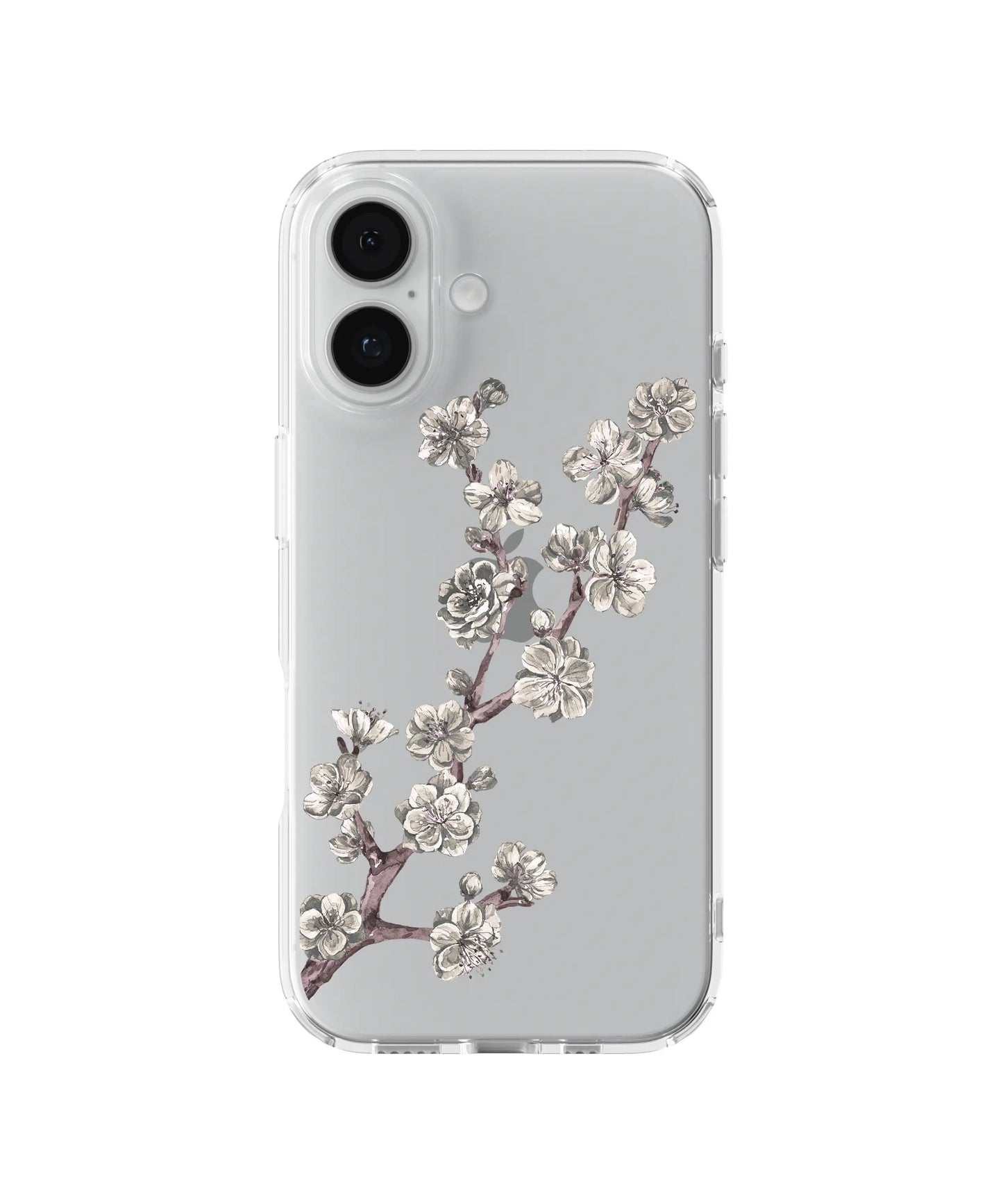 Silver Sakura Blossom Telefon Kılıfı