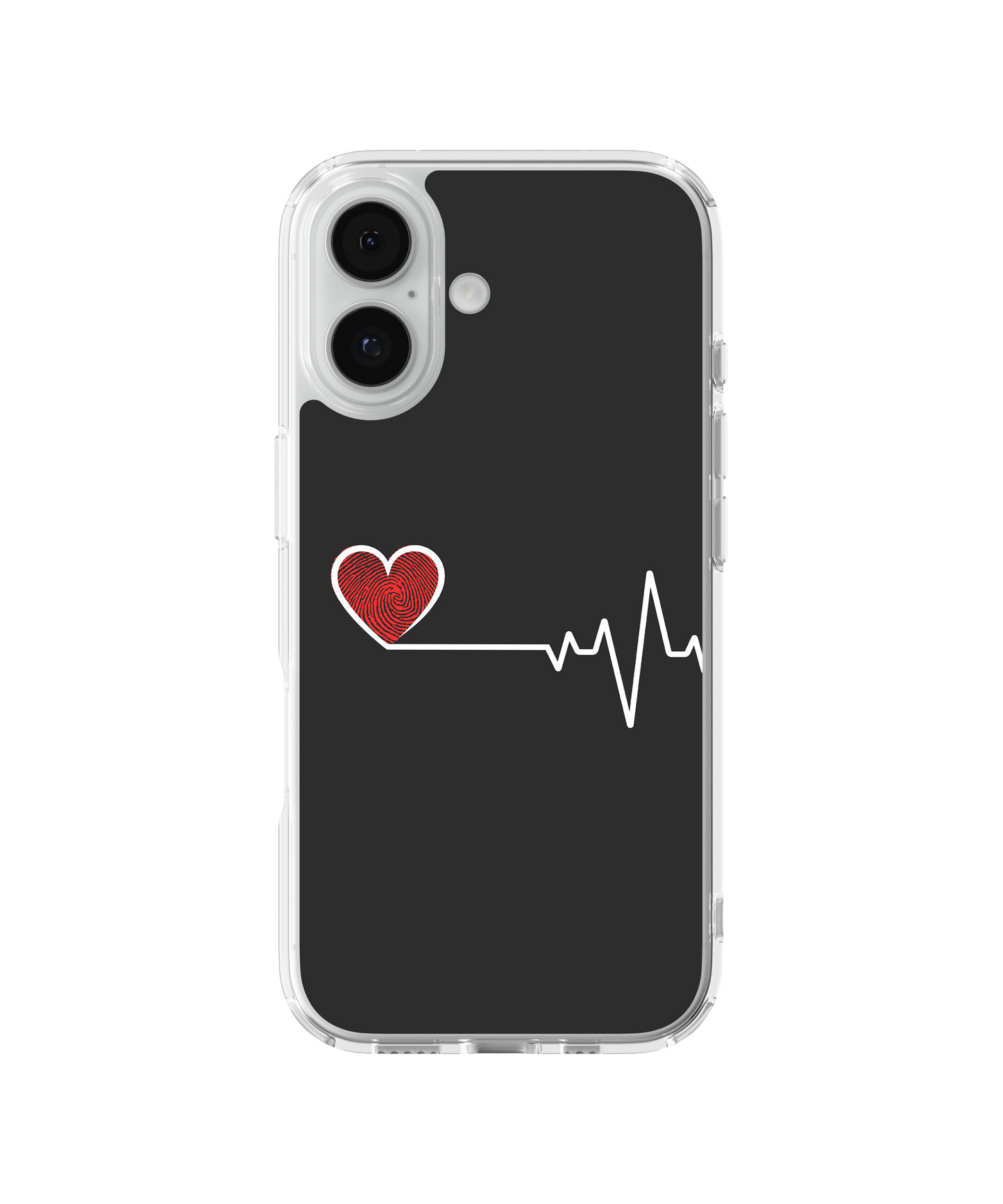 Heartbeat Love Black Telefon Kılıfı
