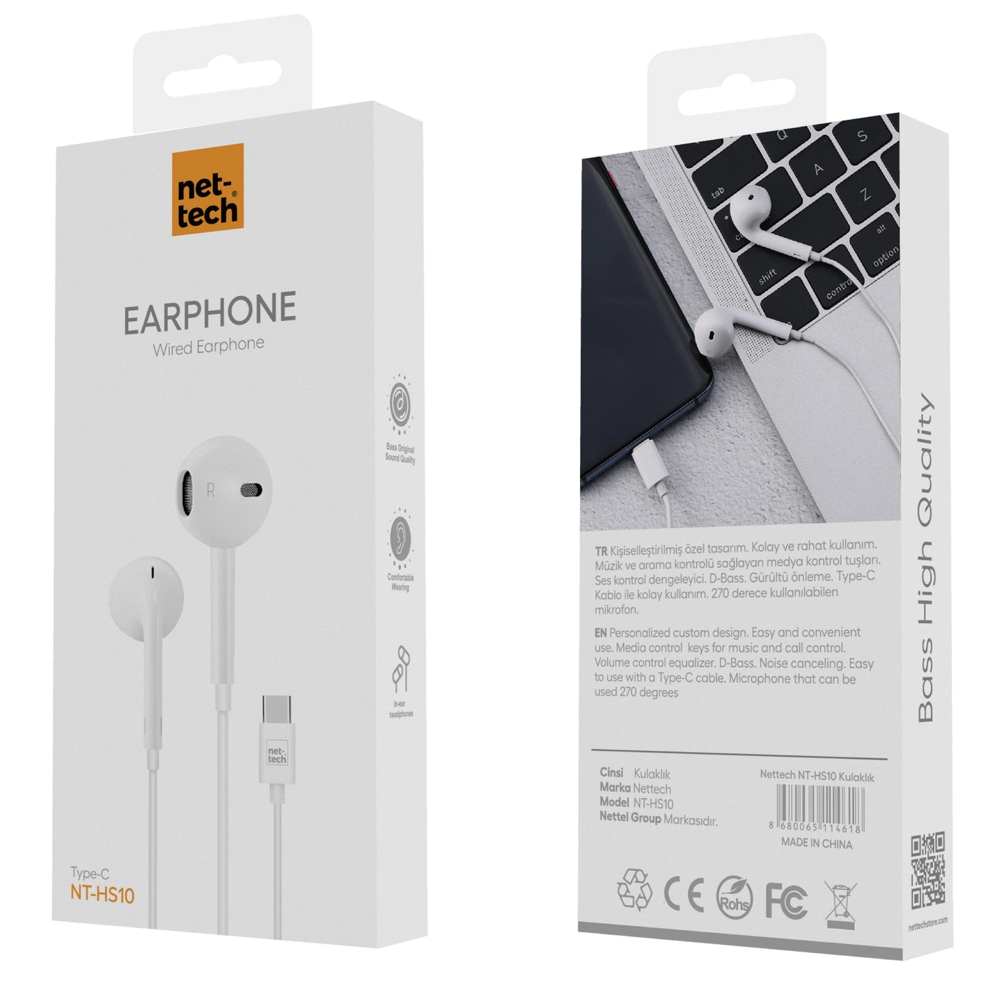 Type-C Girişli Kulaklık