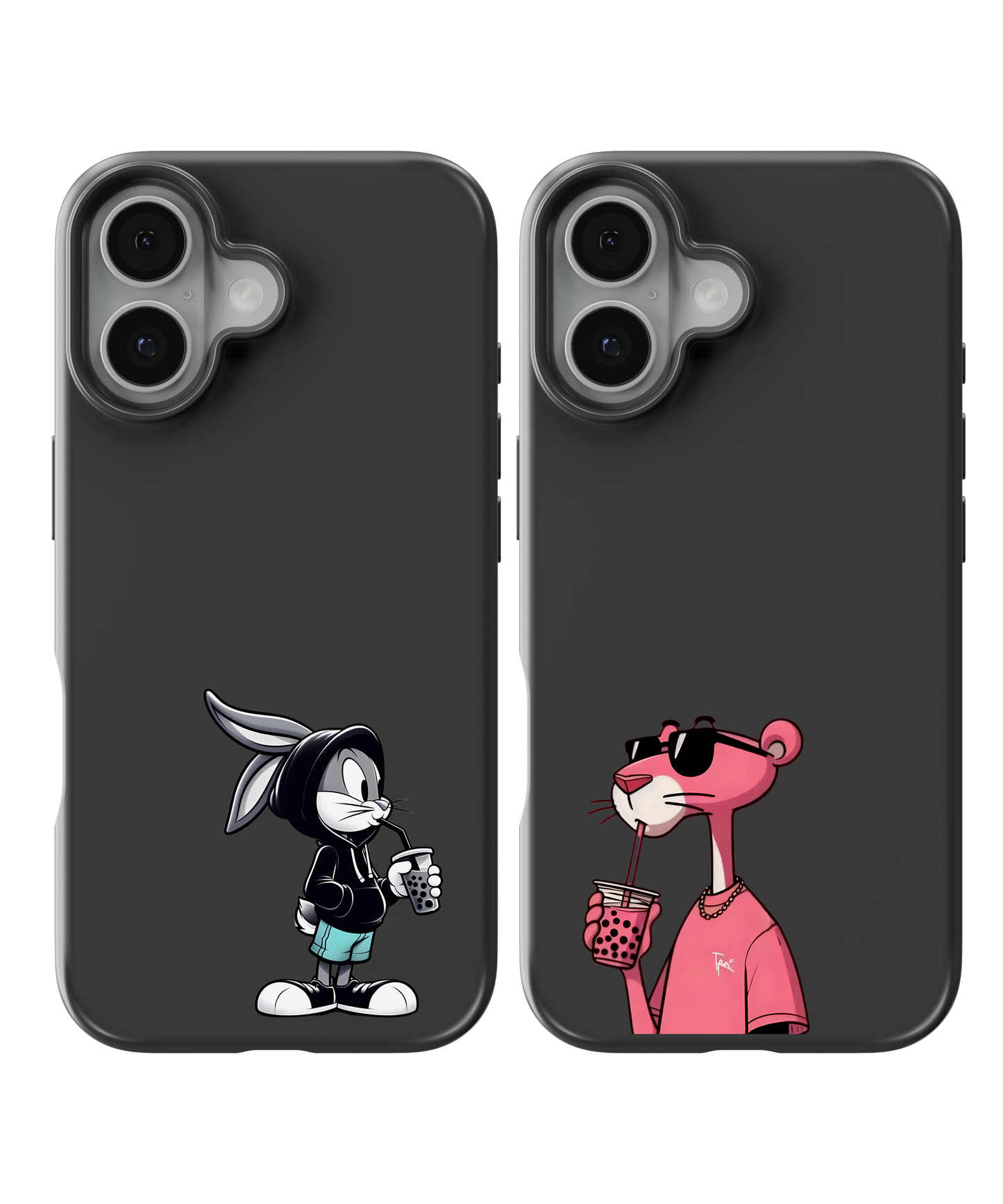Bugs Bunny and Pink Panther Couple Telefon Kılıfı