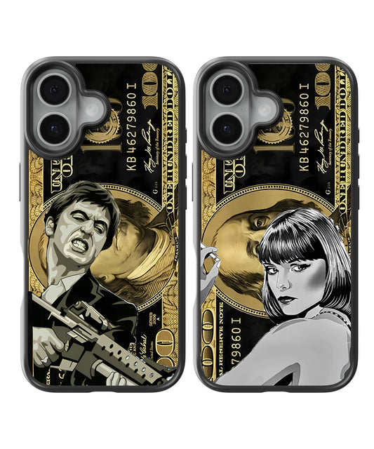 Scarface Tony Montana and Elvira Hancock Couple Telefon Kılıfı