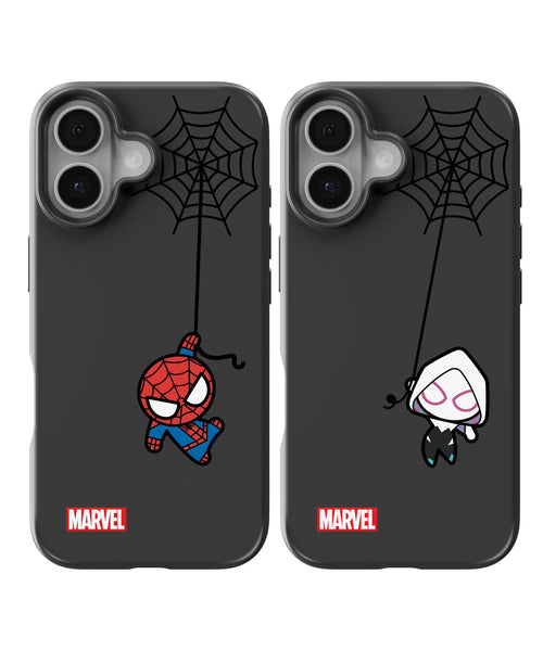 Spider-Man and Spider-Gwen Hanging Couple Telefon Kılıfı