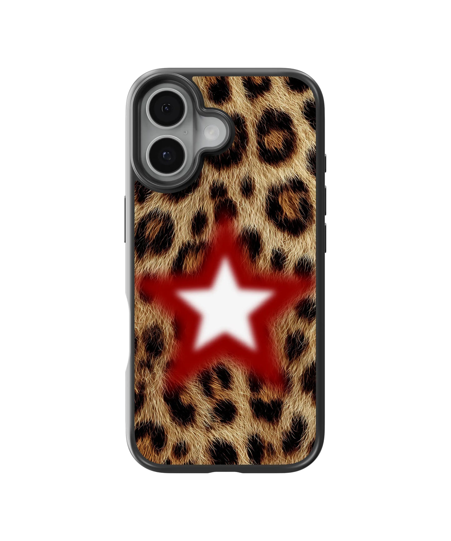 Red Star Leopard Telefon Kılıfı