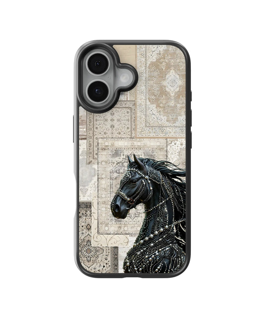 Pearl Black Horse Telefon Kılıfı