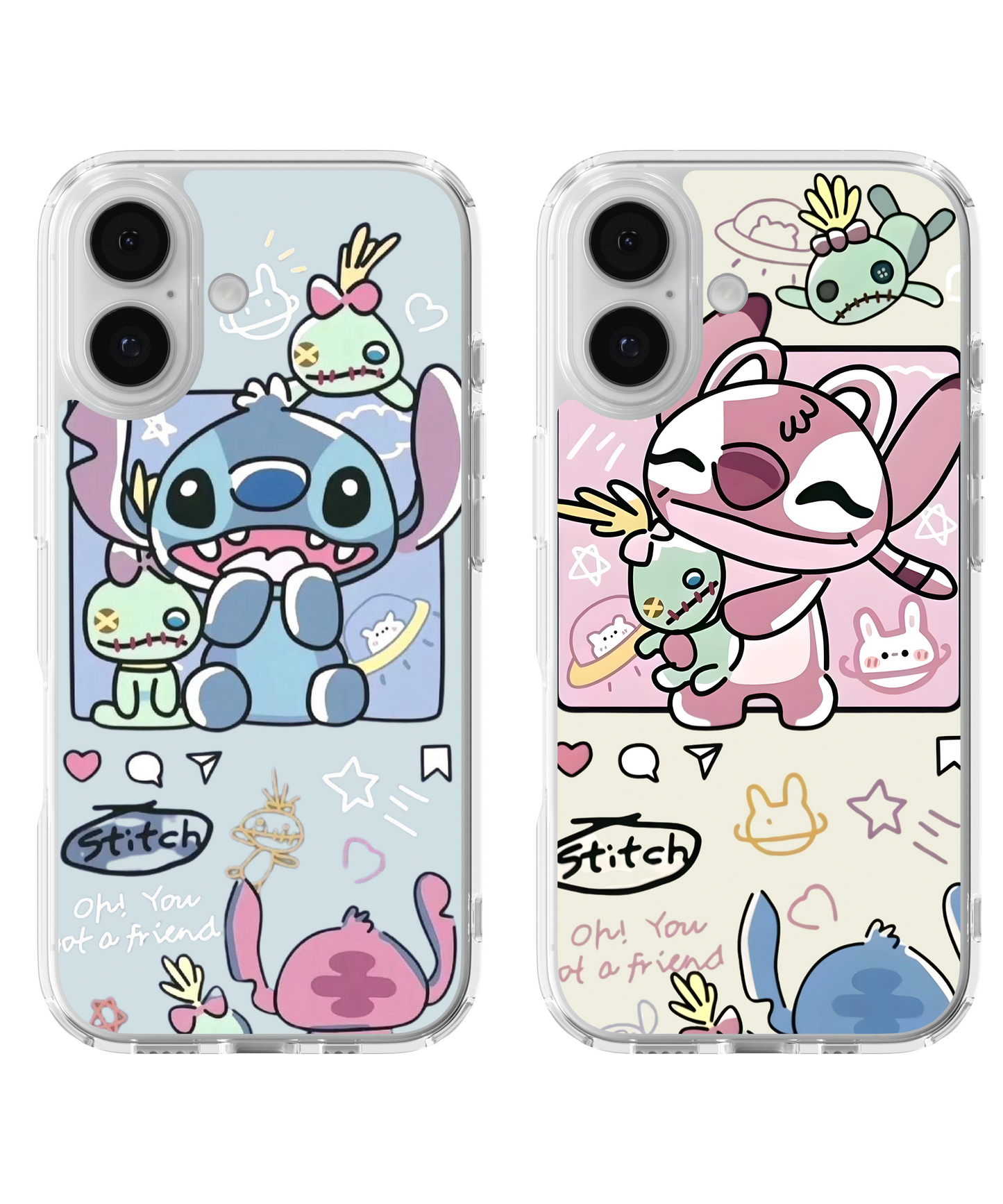 Stitch and Angel Couple Telefon Kılıfı