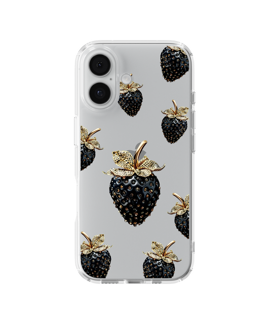 Obsidian Gold Strawberry Telefon Kılıfı