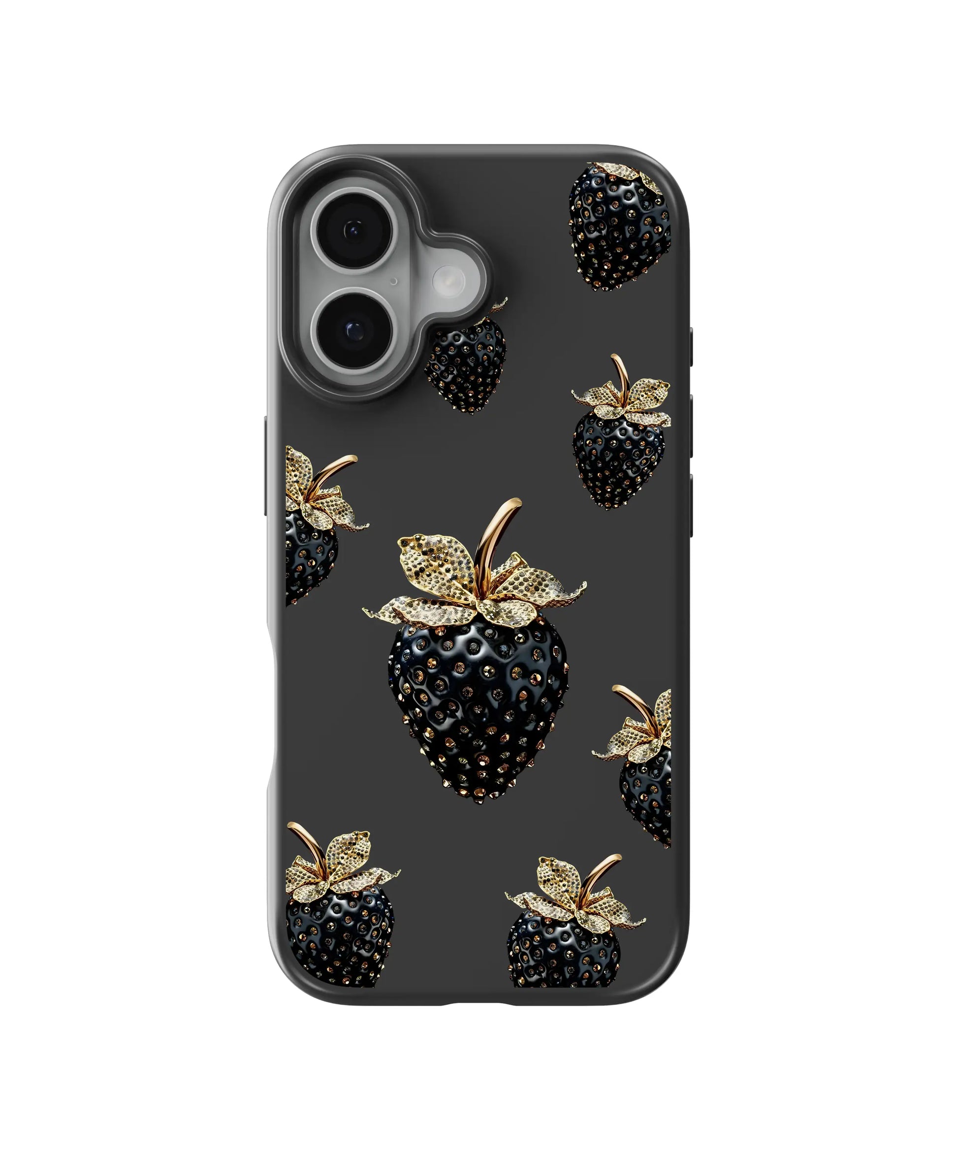 Obsidian Gold Strawberry Telefon Kılıfı