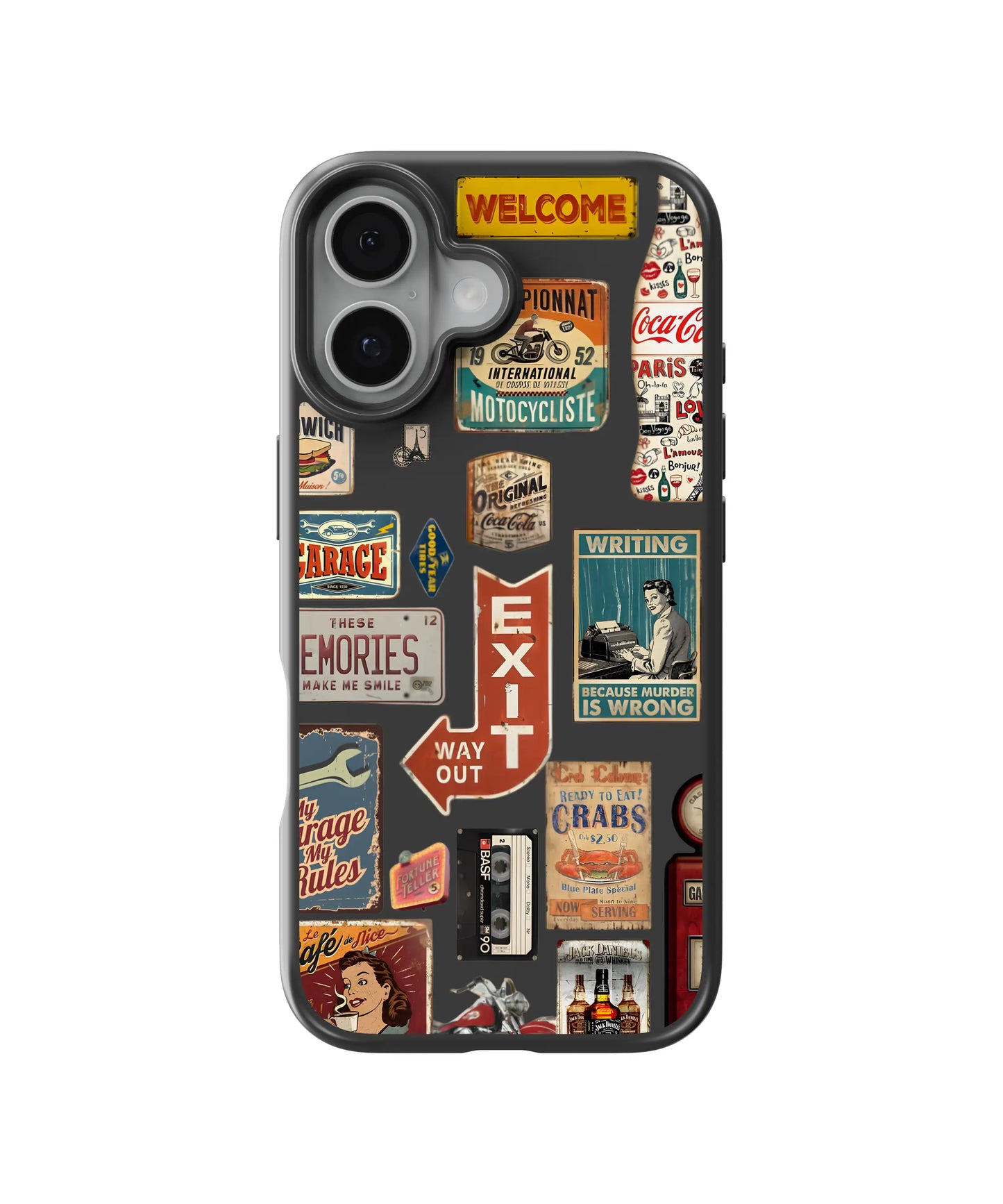 Vintage Vibes Collage Telefon Kılıfı