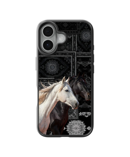 Black Rug Horses Telefon Kılıfı