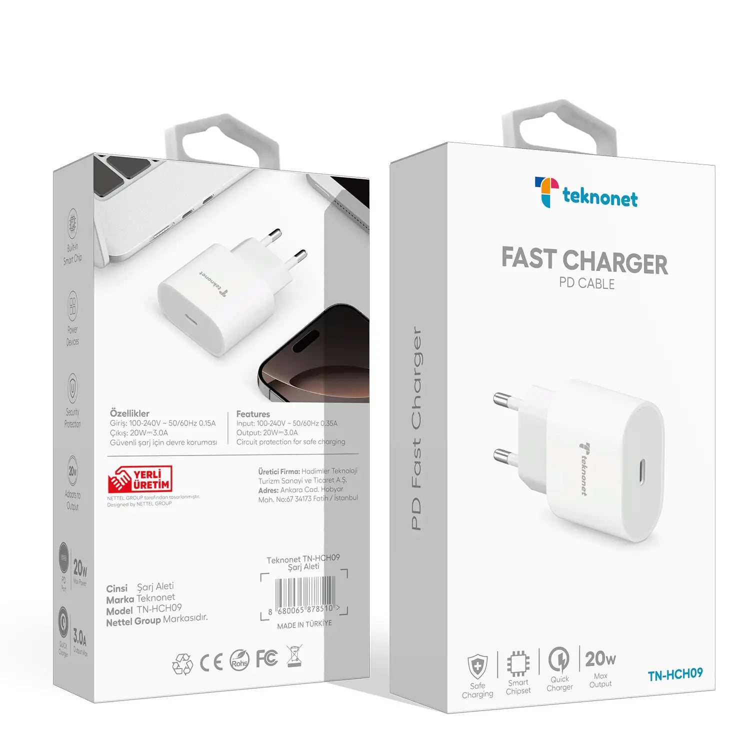 Type-C 20W PD 3000 mAh Şarj Aleti