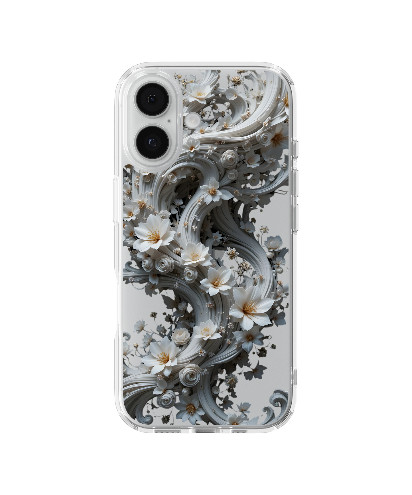 White Whimsy Swirl Telefon Kılıfı